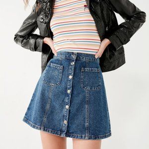 Urban Outfitters BDG Denim Button Front Mini Skirt